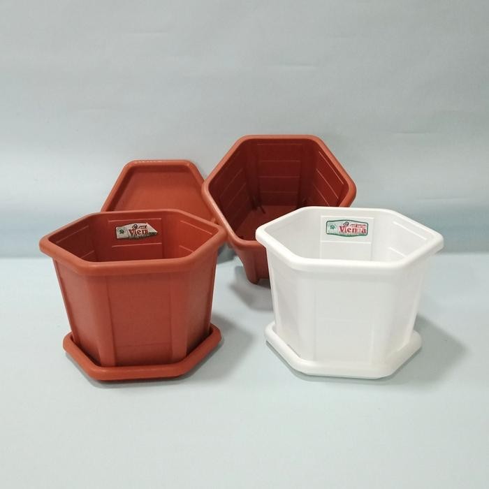 PREMIUM Pot Plastik Segi Enam