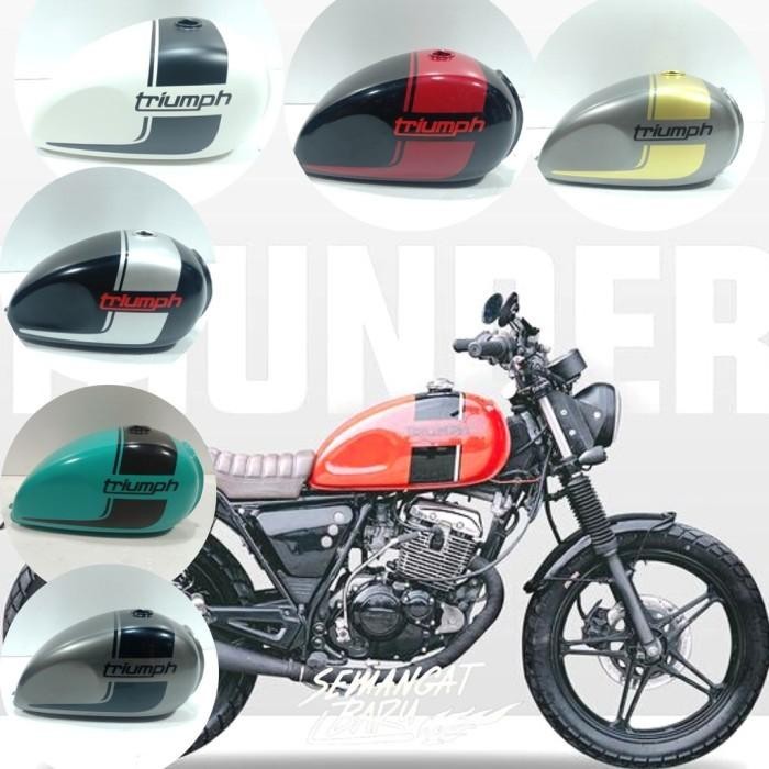 PREMIUM TANGKI SCRAMBLER TRIUMPH THUNDER, BYSON, SCORPIO, BYSON, TIGER, karbu