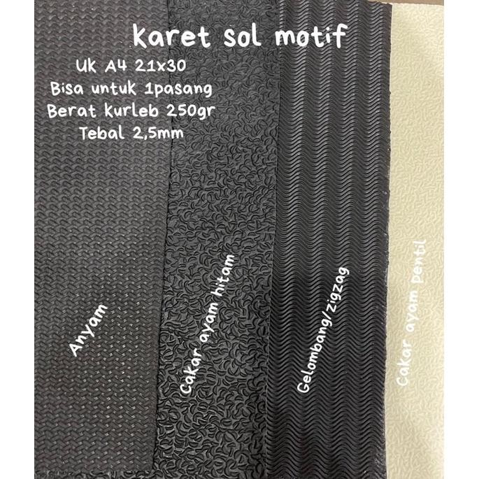 PREMIUM Karet sol lembaran sepatu sandal motif