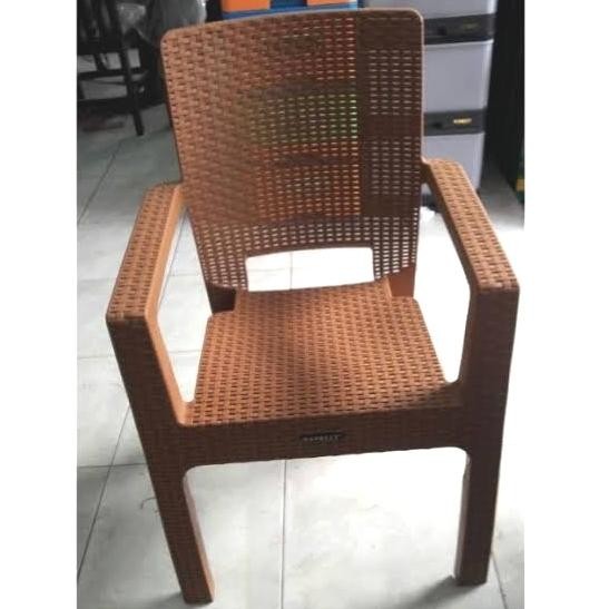 PREMIUM Bangku Napolly / Kursi Plastik Sender Tangan Napolly Motif Anyaman
