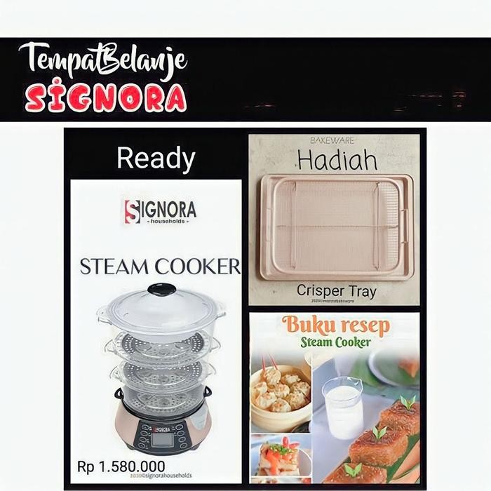 PREMIUM READY STOK Steam Cooker Signora New Gold Steamer Cooking Pot kukusan Panci kukus