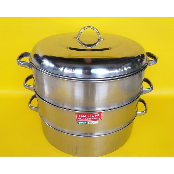 PREMIUM Panci Kukus 40 cm Susun 3 Daichi / Steamer 40cm / Steamer 40cm susun