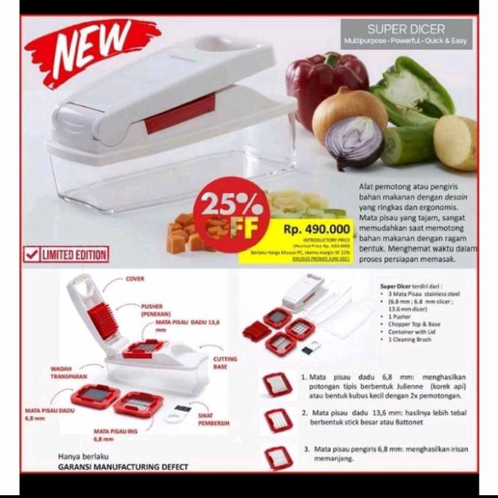 (Expert) Tupperware alat pemotong dadu kentang sayur buah super dicer tupperwar