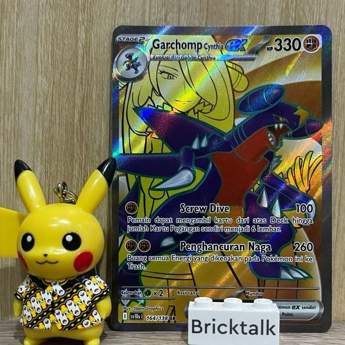 Kartu Pokemon TCG Garchomp Cynthia ex SR sv10s 164/138 , Kehadiran Juara team Rocket Trading Card