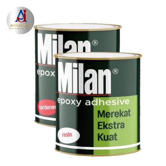 Paket lem epoxy milan (hardener + resin) @1kg-natural