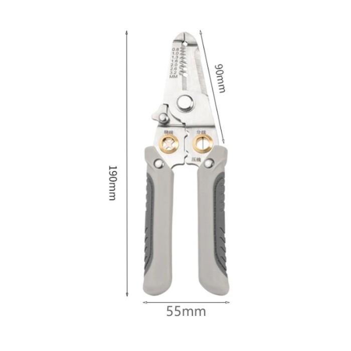 TANG DEKRUSTASI KABEL PENGUPAS KAWAT MULTI TANG TUKANG LISTRIK ALAT TANG