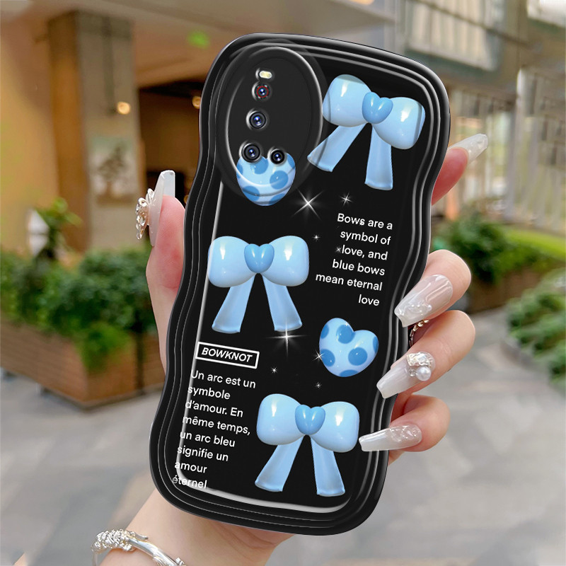 Casing Hp Untuk VIVO V19 V19 Neo V17 V17 Pro Case Krim gelombang Softcase Silikon Kesing Busur kartu