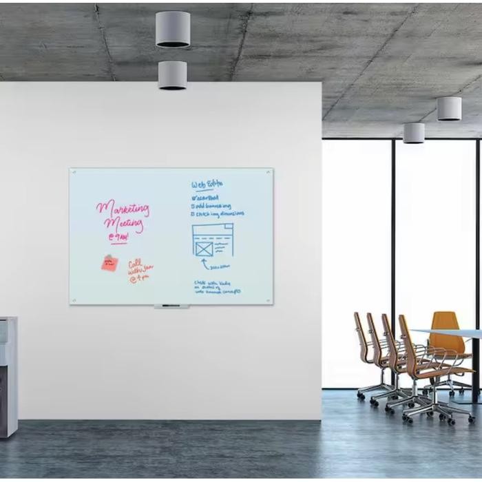 

Glassboard Gantung Magnetic Papan Tulis Kaca Magnetik Whiteboard Putih Tempel Custom EcoSave