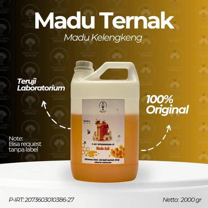 

Madu Asli Nektar Bunga Kelengkeng Raw Honey Natural Honey Isi Bersih 2Kg