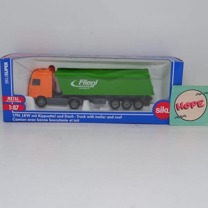 DIECAST MOBIL SIKU SUPER 1796 TRUCK WITH TRAILER AND ROOF ORIGINAL