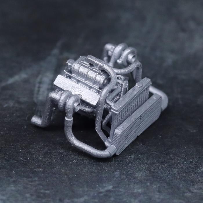 MESIN DIECAST 1/64 V8 TWIN TURBO CHEVROLET