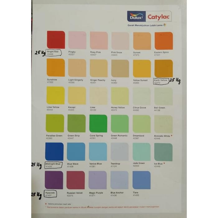 CAT TEMBOK CATYLAC DULUX 25KG