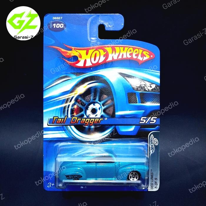HOTWHEELS TAIL DRAGGER BLUE REDLINE