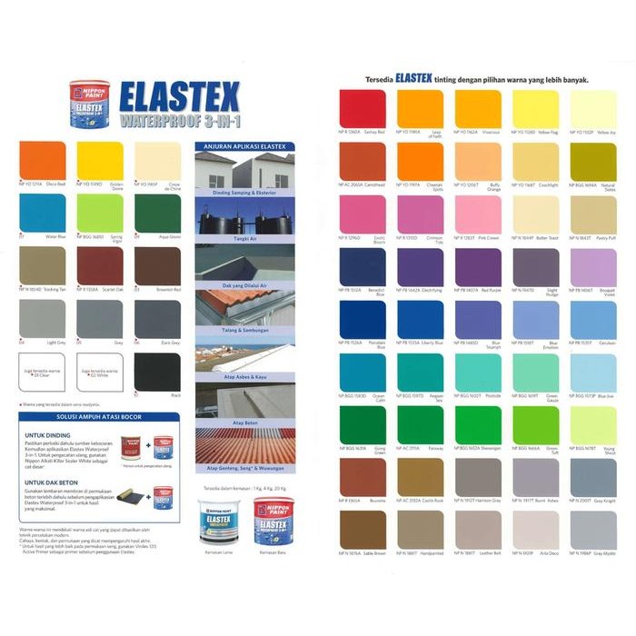 CAT TEMBOK NIPPON ELASTEX WATERPROOFING (4KG) GALON