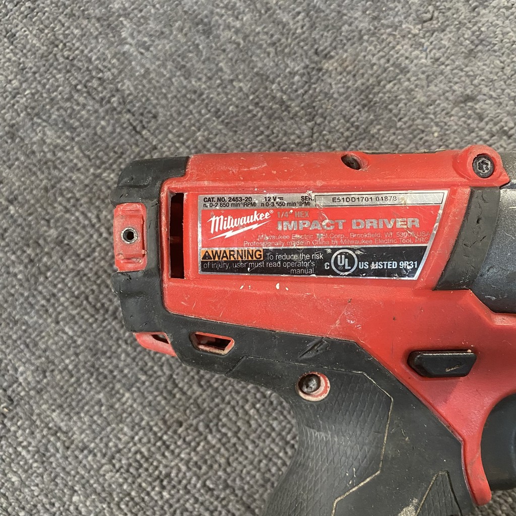 Milwaukee M12 Impact Tool 1/4 Inch Hex 2453-20 Tool Only Mint Shape Second Hand, Body Only