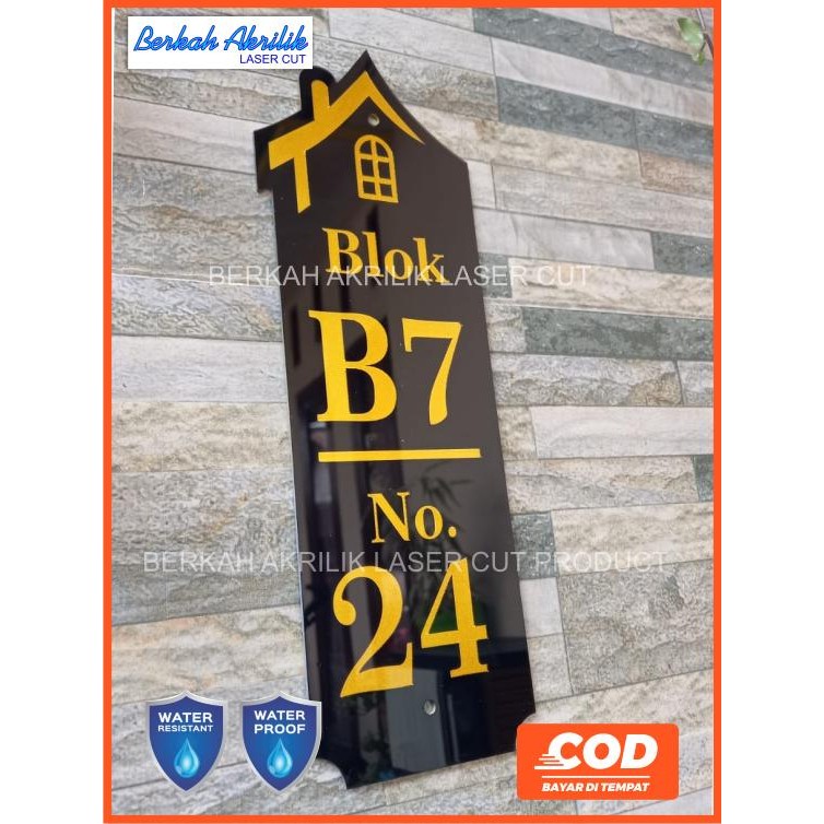 NOMOR RUMAH ACRYLIC MINIMALIS MODERN