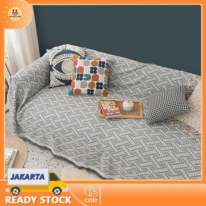 Cover sofa Selimut sofa Nordic Blanket size 130 x 180cm 260 x 180cm - throw blanket - sofa cover -