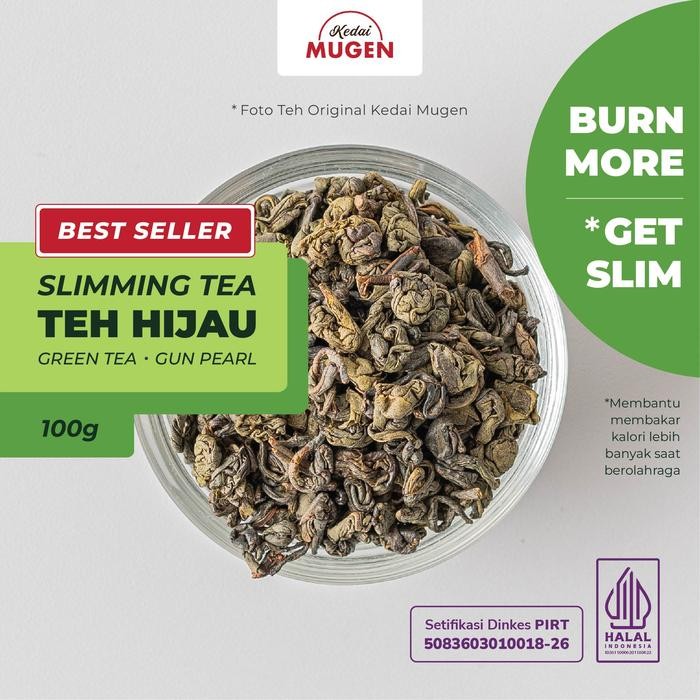 

Teh Hijau Daun Pucuk / Premium Java Green Tea Gun Pearl Kedai Mugen 100G