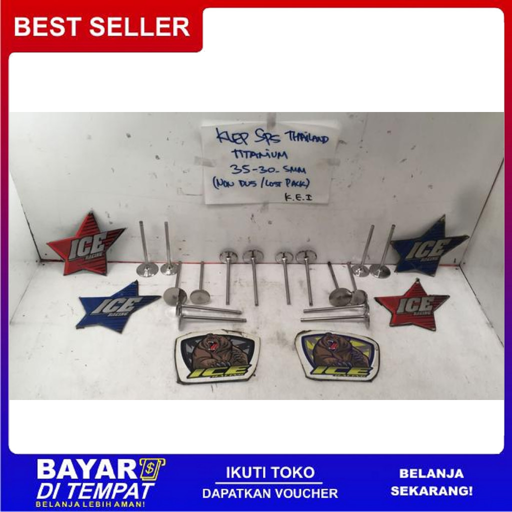 FREE ONGKIR KLEP SPS THAILAND TITANIUM 35-30-5MM NON DUS BISA COD