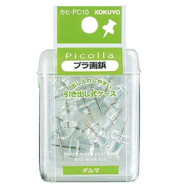 

TERLARIS! KOKUYO PICOLLA - KAHI-PC10 - PUSH PIN WHITE TRANSPATANT