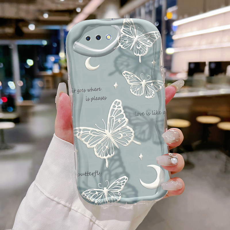 Casing Hp Untuk OPPO A5 A3s A12E Realme C1 Case Casing pola Tiga dimensi kupu Kupu Kasing HP Kesing 