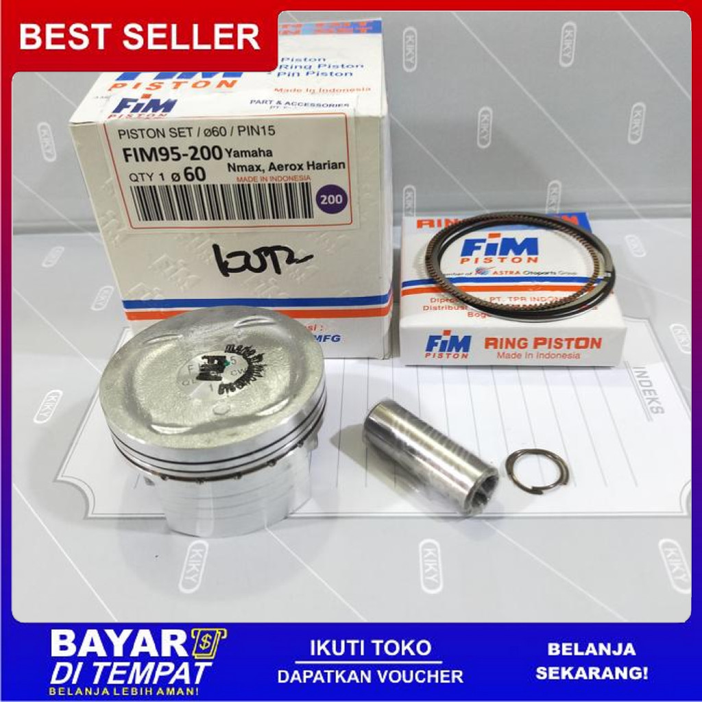 FREE ONGKIR PISTON SEHER KIT SET FIM 95 NMAX AEROX 155CC LEXI STD 50 100 150 200 BISA COD