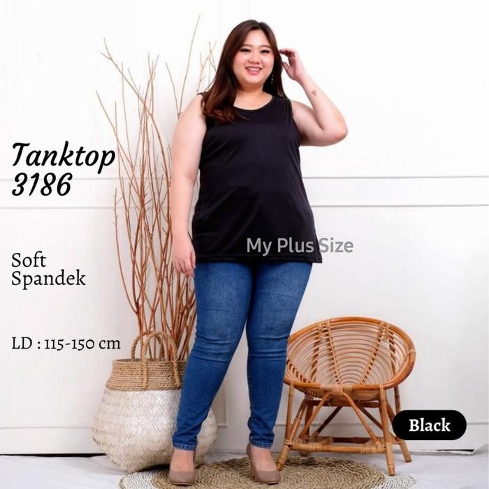 BEST SELLER Tanktop Wanita Super Jumbo, Ld 120-150 cm