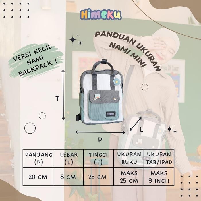 JTTOP" HIMEKU NAMI MINI 3 IN 1 BACKPACK - TAS KECIL MULTIFUNGSI - BACKPACK SLINGBAG HANDBAG - RANSEL