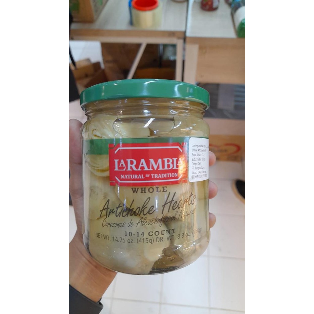 

LA RAMBLA ARTICHOKE HEARTS 10-14 COUNT (415g) ACAR SAYUR BUAH