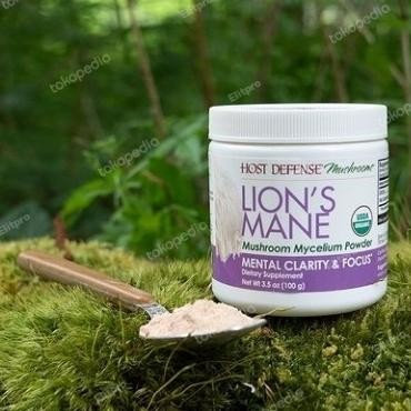 TOP" FUNGI PERFECTI HOST DEFENSE LION'S MANE MUSHROOM MYCELIUM POWDER 100 G