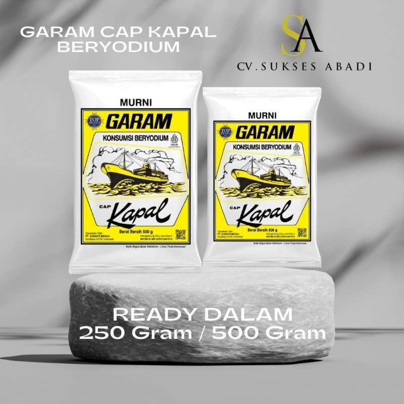

Garam dapur Kapal 250gr Garam dapur Kapal 500gr garam cap kapal