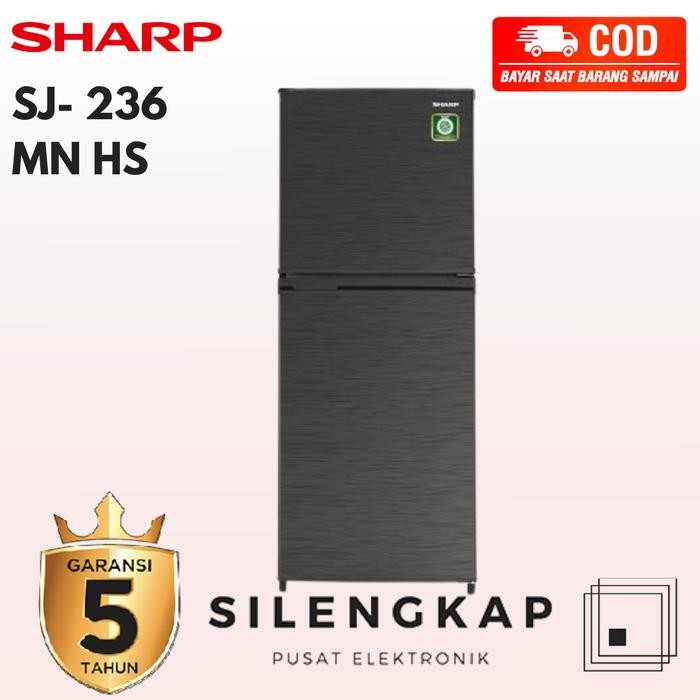 Kulkas 2 Pintu Sharp Sj-236 Mn-Hs No Frost & Low Watt