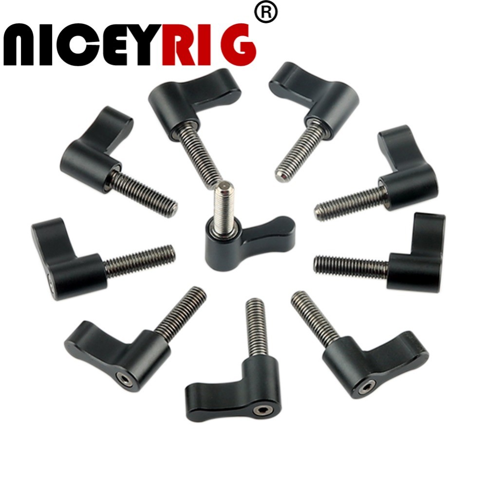 IMPORT NICEYRIG m5 Screw Thumb M5 Knob Screw M5 Hand Screw Thumb Aluminum Alloy Screw with Washer