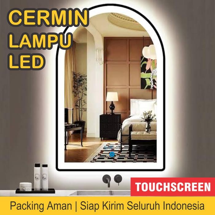 Cermin Makeup Aesthetic Full Body Ada Lampu LED