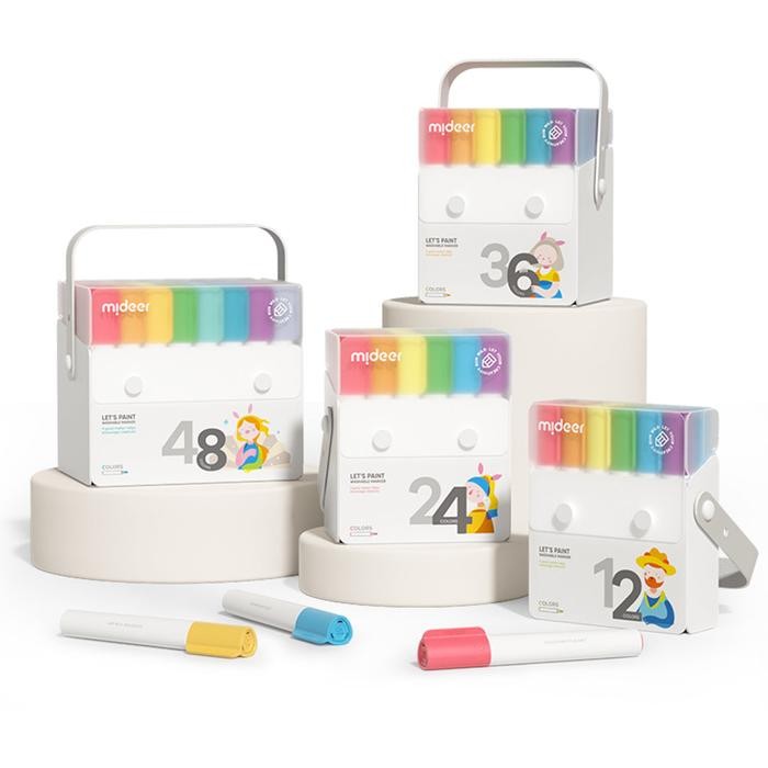 

Mideer washable marker lets paint white board spidol wipe clean