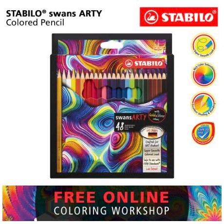

STABILO swans ARTY Colored Pencils 48 pcs / Pensil Warna isi 48 pcs