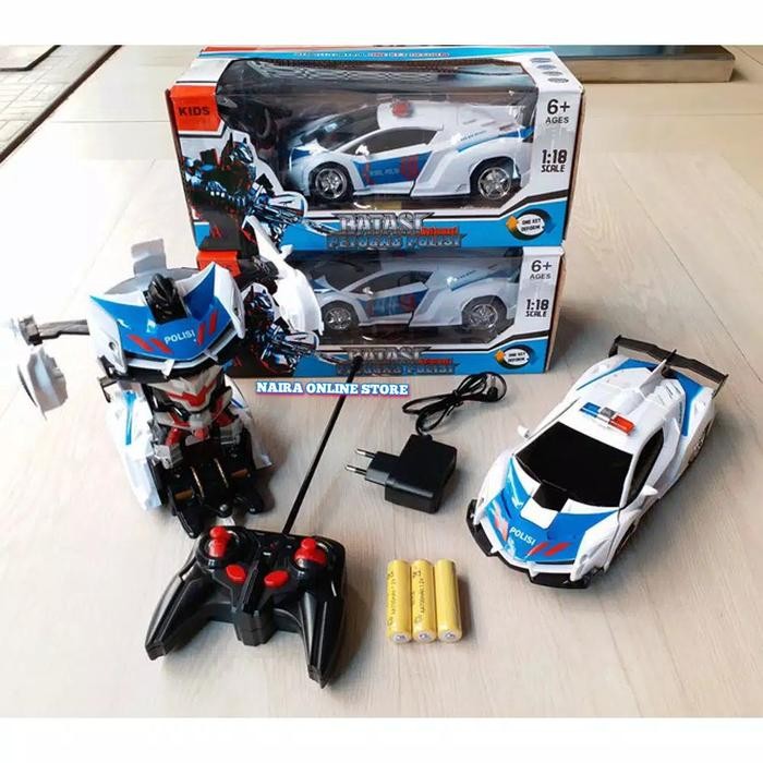 MAINAN MOBIL MOBILAN REMOT JADI ROBOT UNIK TERBARU
