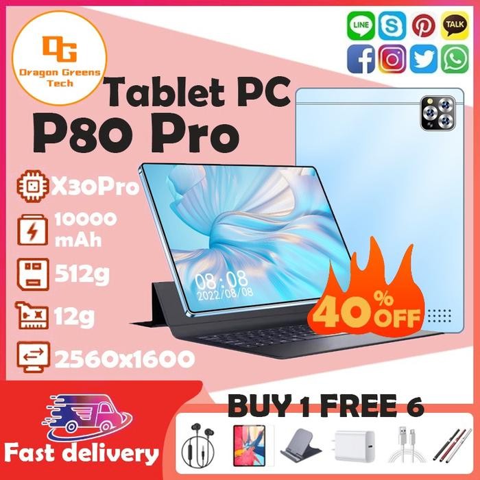 [Expert] 2023 galaxy tab P80 pro baru 5G 12 GB + 512 GB Android tablet