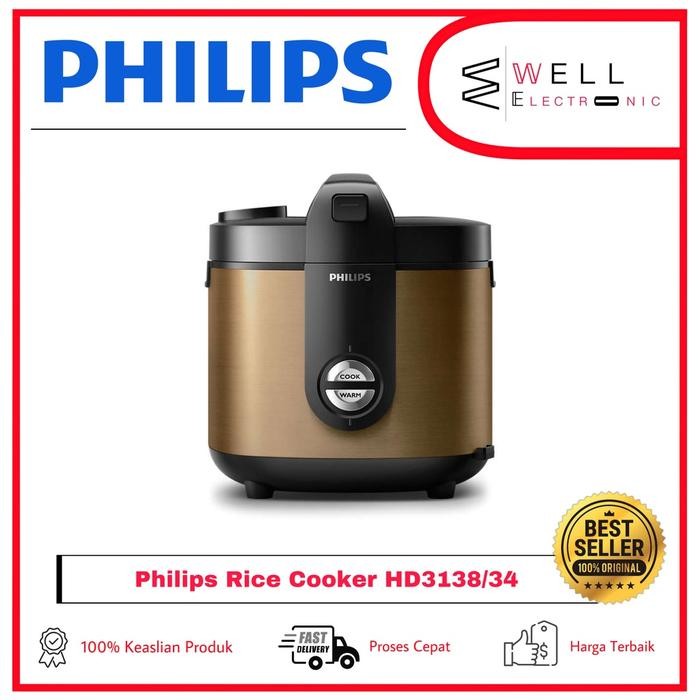 [Expert] RICE COOKER PHILIPS HD3138 Premium Plus Rice Cooker - HD 3138 Garansi