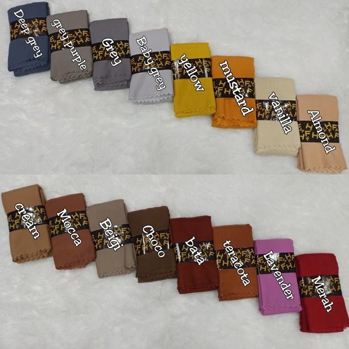 (Expert) Hijab Jilbab Kerudung Segiempat Katun Voal FH Denay Lc Polos uk 115