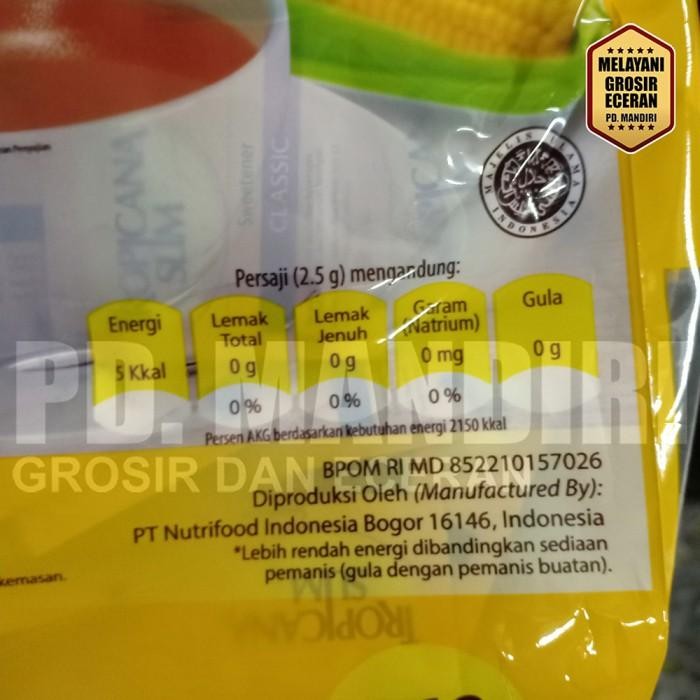 

(Allthebest) TROPICANA SLIM CLASSIC 2,5 GR ISI 160 PCS
