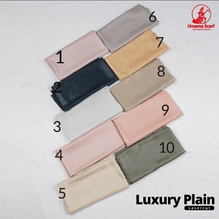 Hijab Segi Empat Syari Glitter Luxury Plain Laser Cut umama scarf