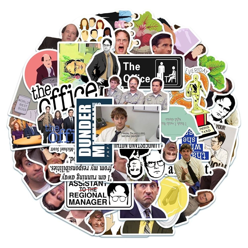 10/30/50PCS Funny The Office Cartoon Stickers TV Show DIY Motorcycle Travel Luggage Guitar