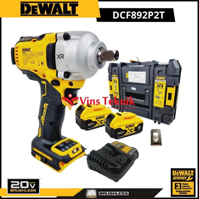 Brushless Impact Wrench Mesin pembuka baut DEWALT DCF892P2T DCF892