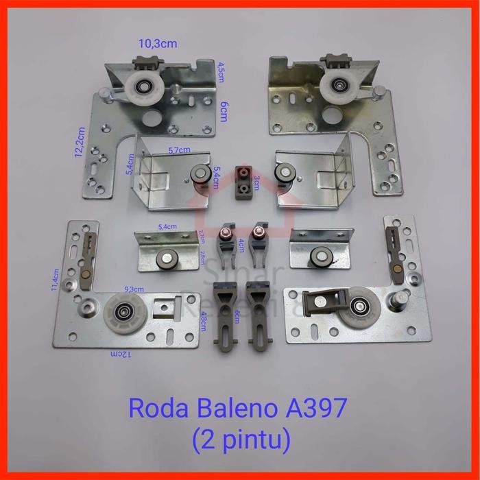RODA REL SLIDING BALENO A397 2 PINTU / LEMARI GESER