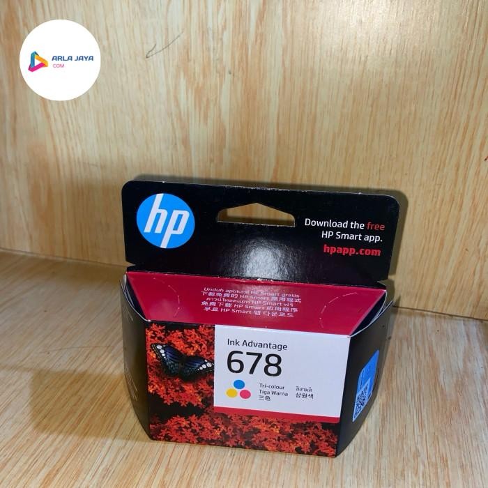 HP Tinta 678 Color Original untuk Printer Deskjet Ink Advantage 1015 1515 1518 2515 2545 2548 2645