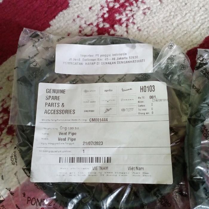 Selang Pembuangan Bensin Vespa Sprint Primavera LX Liberty Zip Original