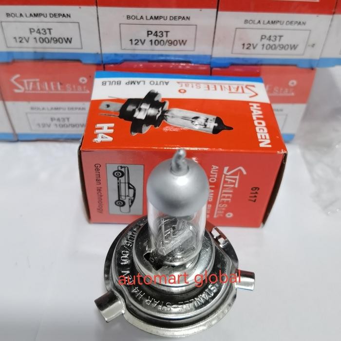 Bola Lampu Halogen H4 12 Volt 100/90 Watt Kyoto Kode 003