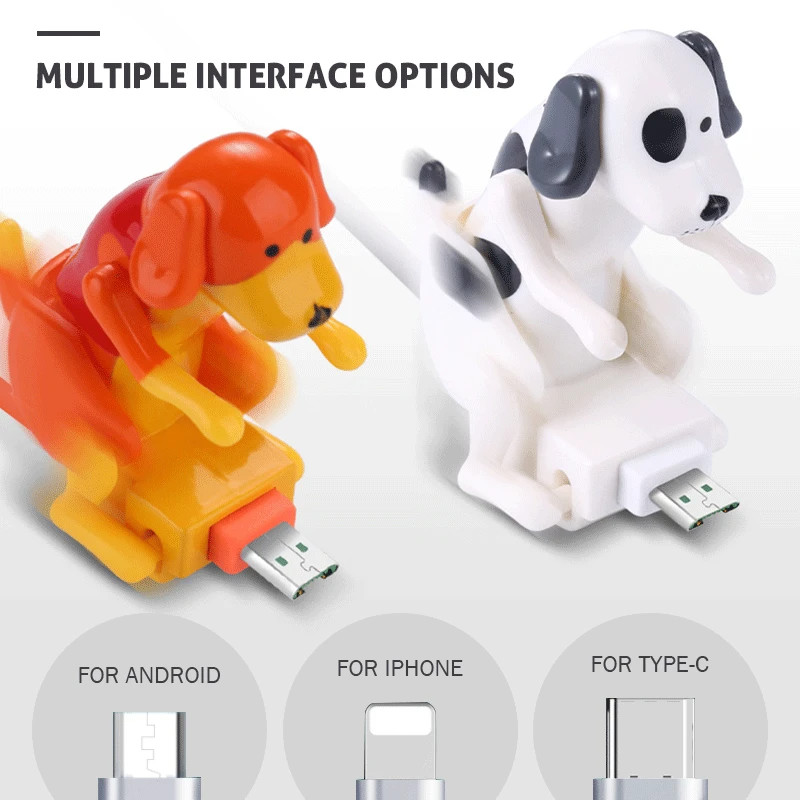 Funny Humping Dog Fast Charger Cable Mini Smartphone Cable Charger 1M Charging Line Cute Micro usb C