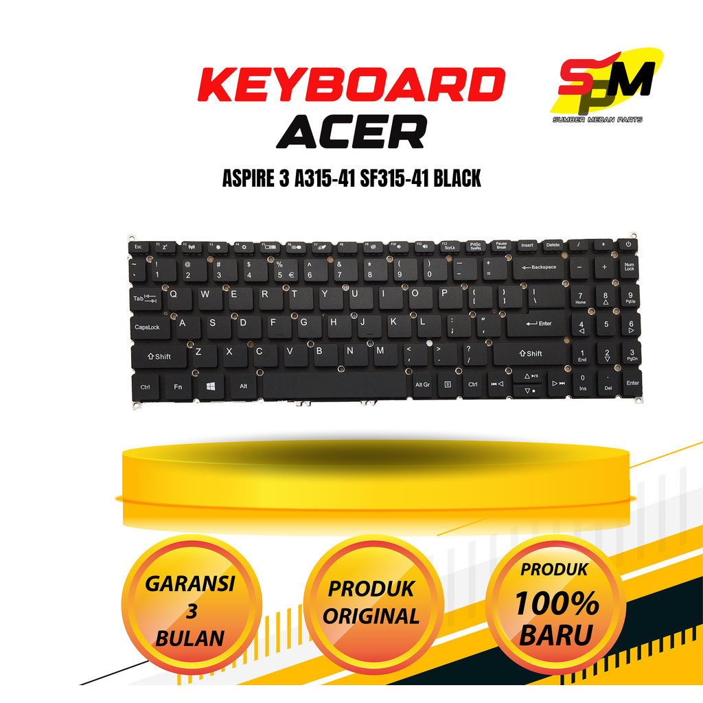 Keyboard Acer Aspire 3 a315-41 sf315-41 Black